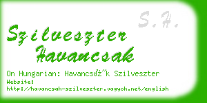 szilveszter havancsak business card